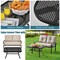 2 Pieces Patio Loveseat Bench Table Furniture Set with Cushioned Chair